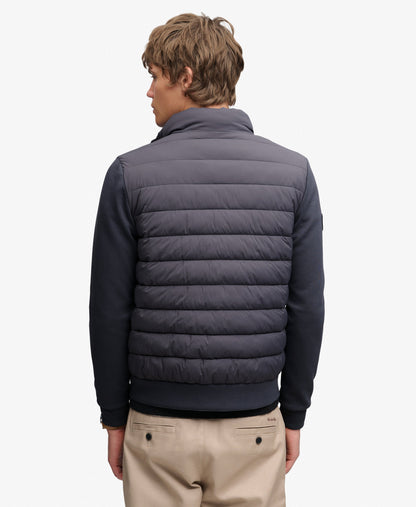 Superdry Interlock Hybrid Jacket - Charcoal