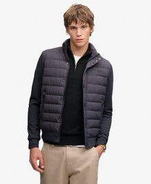 Superdry Interlock Hybrid Jacket - Charcoal