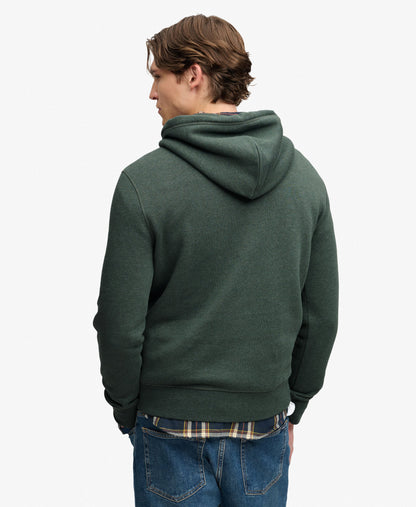 Superdry Vintage Logo Heritage Relaxed Hoodie - Denver Green Marl