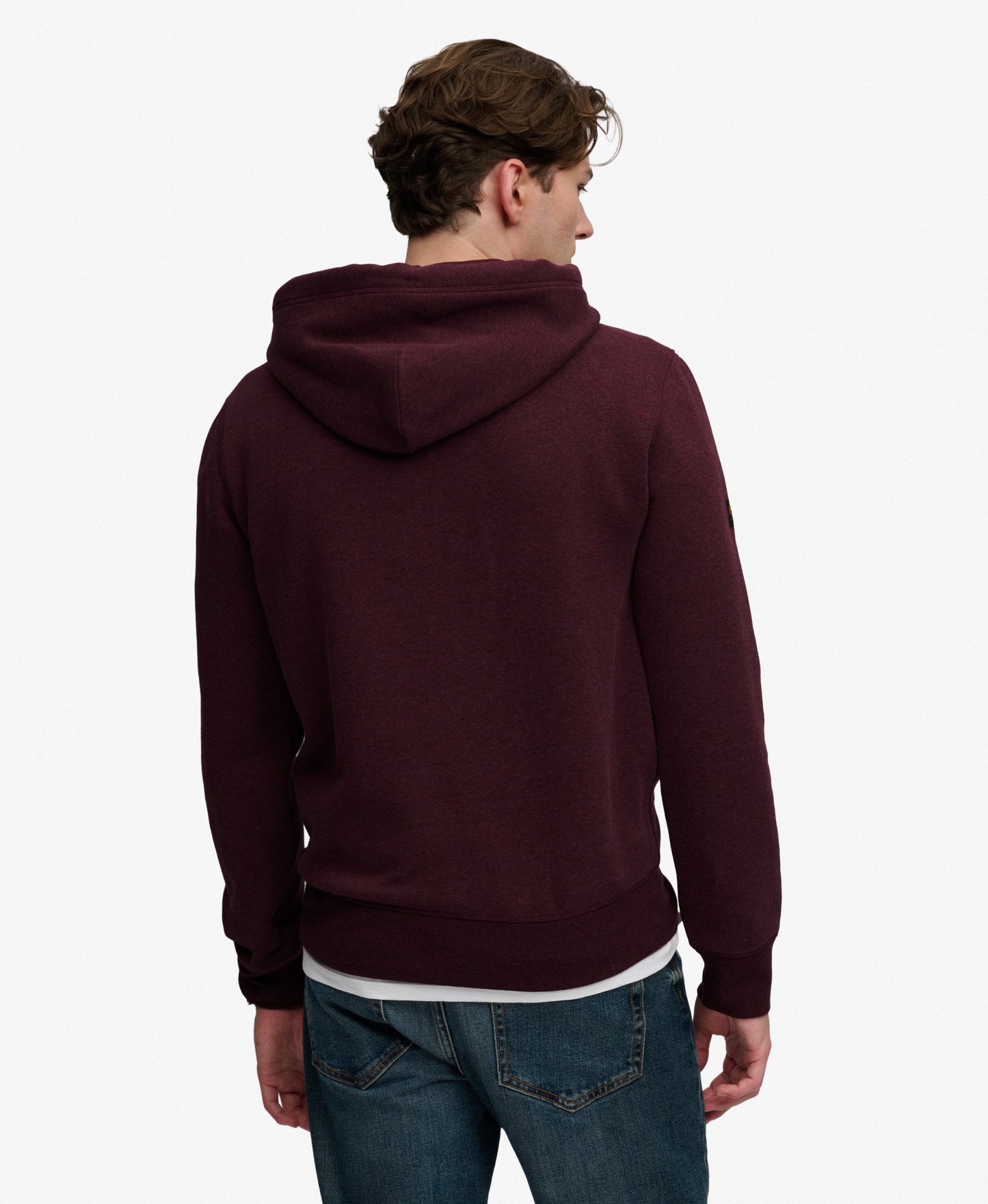 Superdry Vintage Logo Heritage Relaxed Hoodie - Tawny Port Red
