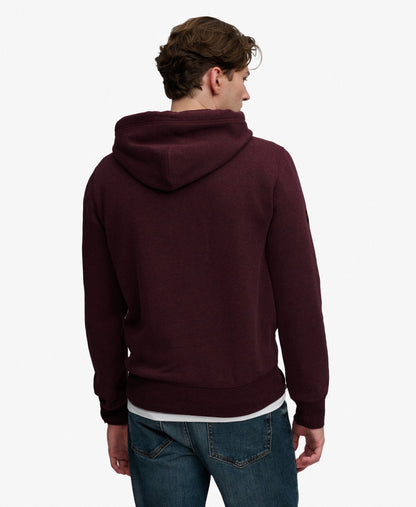 Superdry Vintage Logo Heritage Relaxed Hoodie - Tawny Port Red
