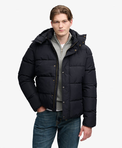 Superdry Premium Hood Puffer Jacket - Black