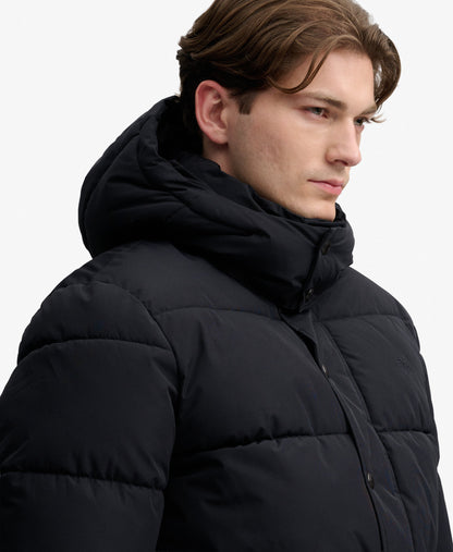 Superdry Premium Hood Puffer Jacket - Black