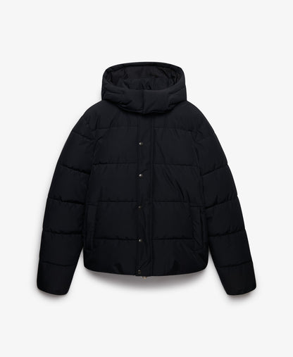 Superdry Premium Hood Puffer Jacket - Black
