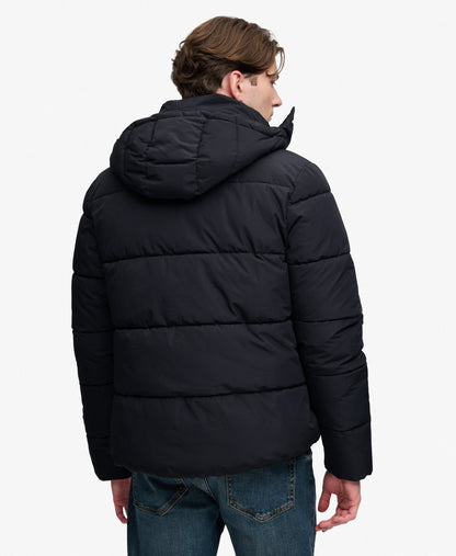Superdry Premium Hood Puffer Jacket - Black