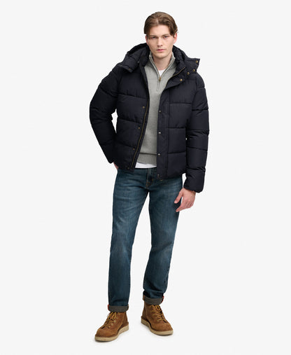 Superdry Premium Hood Puffer Jacket - Black