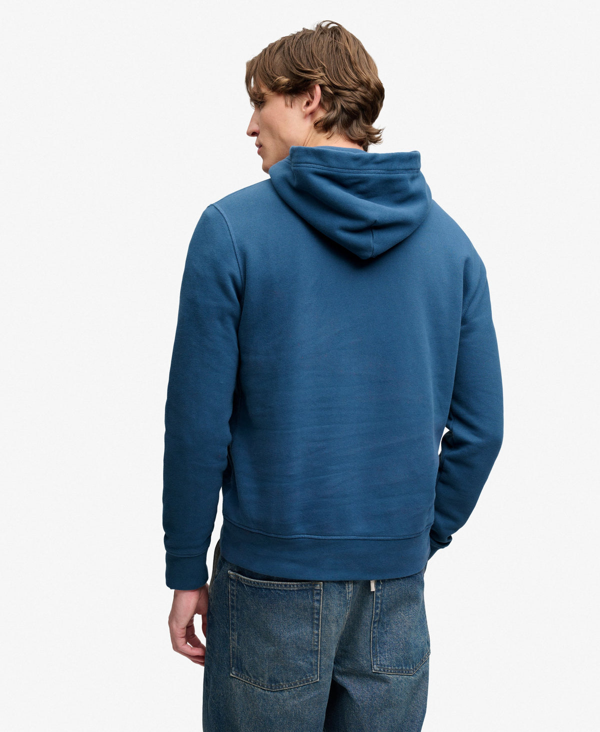 Superdry Vintage Script Hoodie - Vintage Sage Green