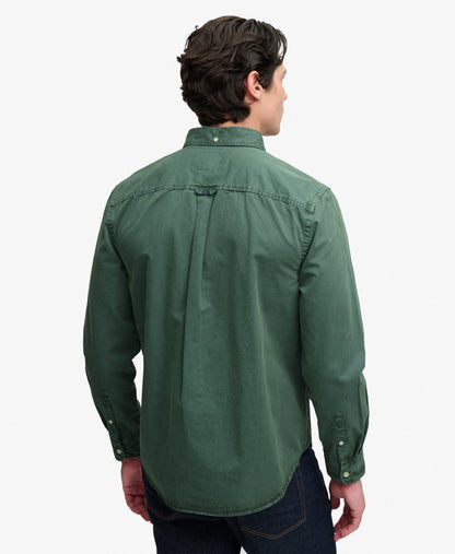 Superdry Garment Dyed Long Sleeve Shirt - Tumbled Green