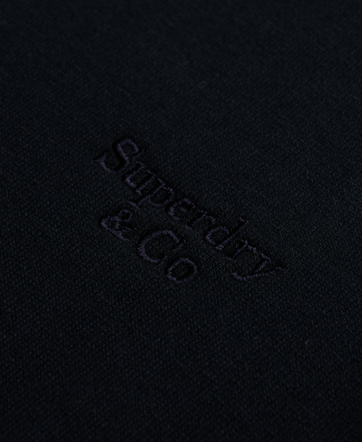 Superdry Essential Serif Logo Half Zip Sweater - Dark Navy