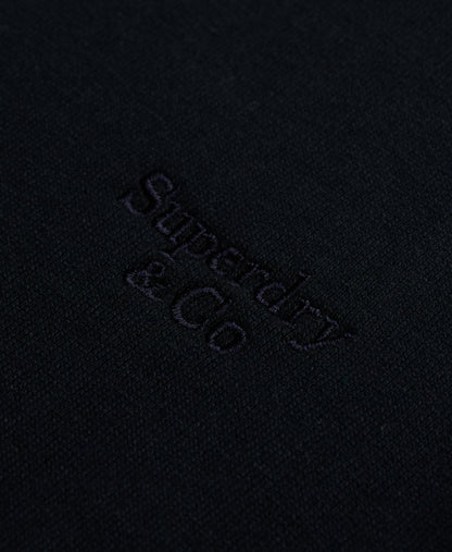 Superdry Essential Serif Logo Half Zip Sweater - Dark Navy