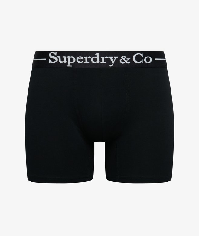 Superdry & Co Triple Pack Boxer Shorts - Black/Black/Black
