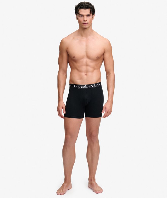 Superdry & Co Triple Pack Boxer Shorts - Black/Black/Black