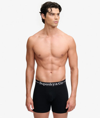 Superdry & Co Triple Pack Boxer Shorts - Black/Black/Black