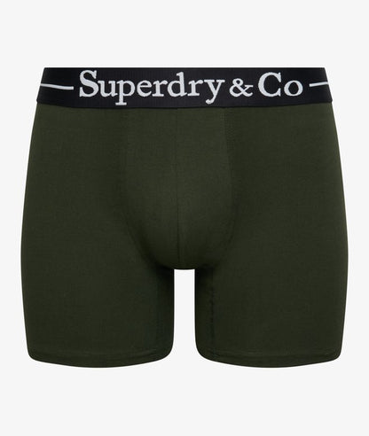 Superdry & Co Triple Pack Boxer Shorts - Black/Burgundy/Olive Green