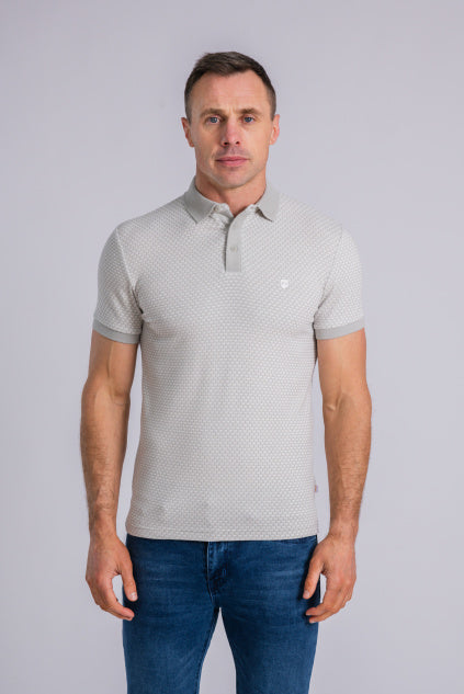 XV KINGS Wallamba Polo Shirt - Oyster Mosaic