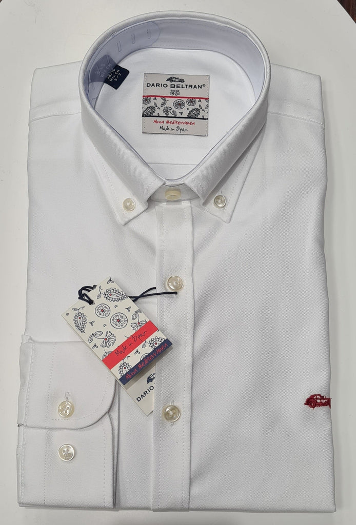 Dario Beltran Zamina Regular Fit Long Sleeve Shirt 2260 - White