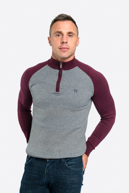 XV KINGS Winterveldt Half Zip Sweater - Plum