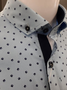 Tom Penn Short Sleeve Shirt 003 - Blue
