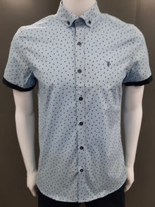 Tom Penn Short Sleeve Shirt 003 - Blue