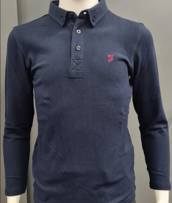 Farah long sleeve polo shirt shop
