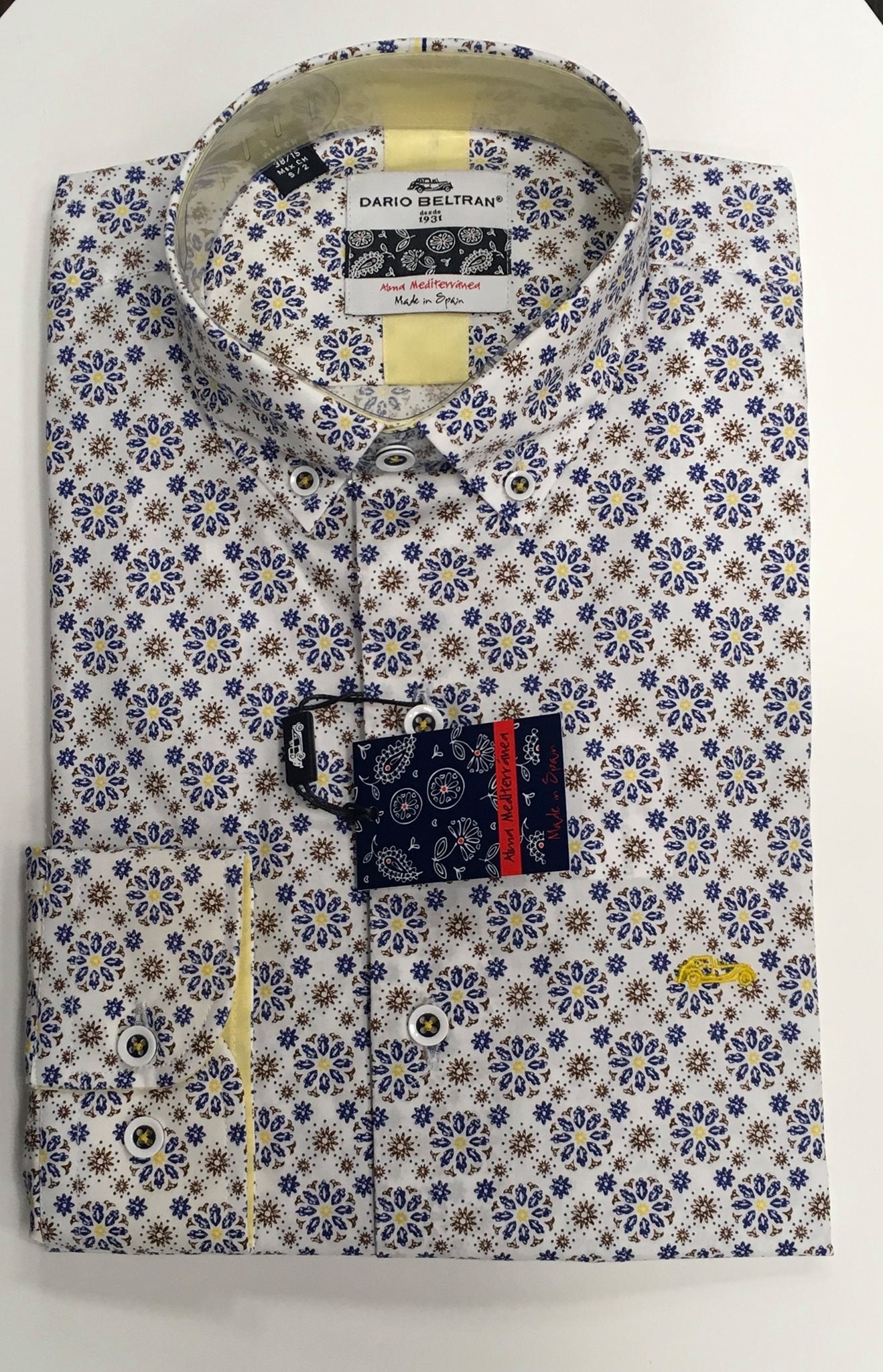 Dario Beltran Berka Shirt - 413 Beige Pattern