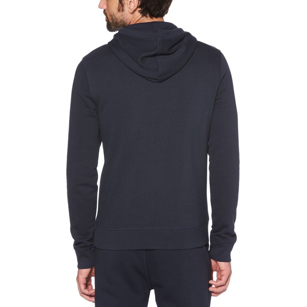 Original Penguin Sticker Pete Fleece Pullover Hoodie - Dark Sapphire