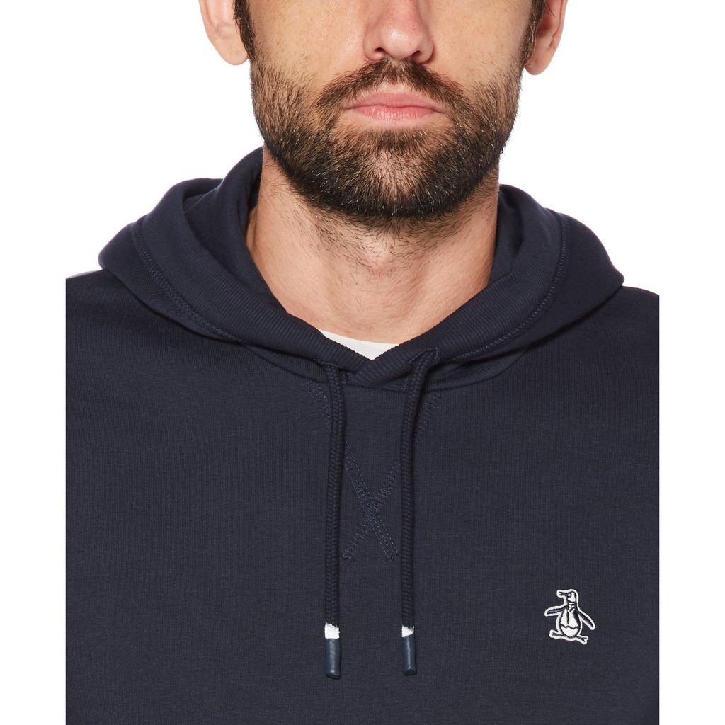 Original Penguin Sticker Pete Fleece Pullover Hoodie - Dark Sapphire