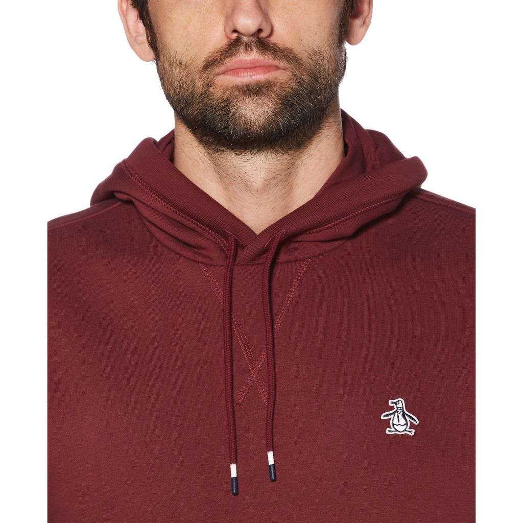 Original Penguin Sticker Pete Fleece Pullover Hoodie - Tawny Port