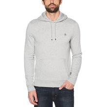Original Penguin Sticker Pete Fleece Pullover Hoodie - Rain Heather