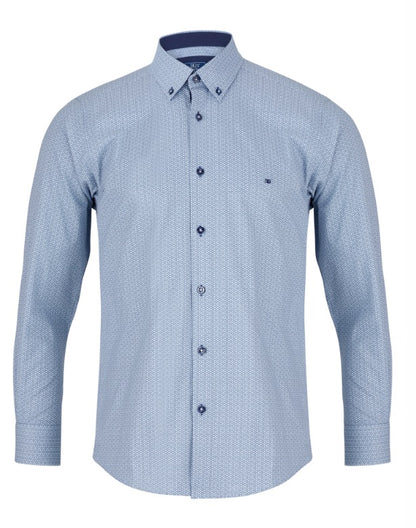 Daniel Grahame Long Sleeve Casual Shirt - Navy/White