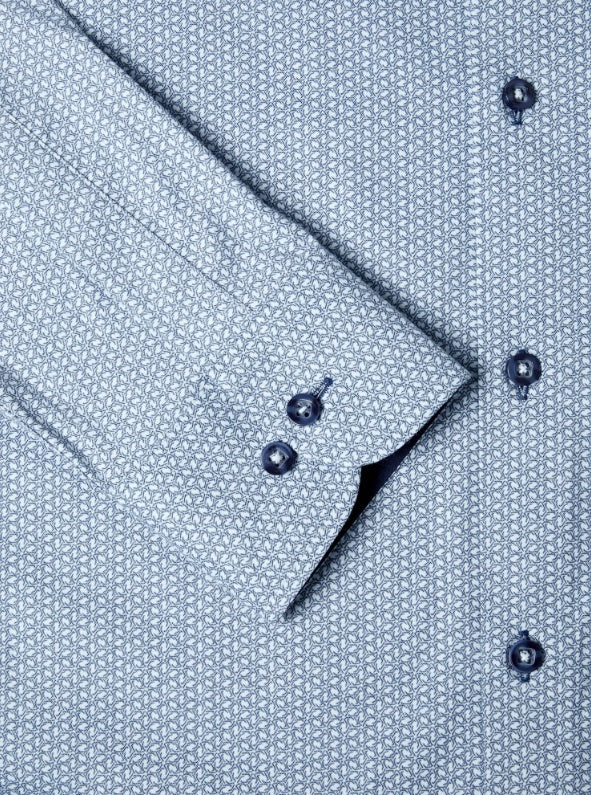 Daniel Grahame Long Sleeve Casual Shirt - Navy/White