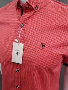 Tom Penn Short Sleeve Shirt 459 - Red