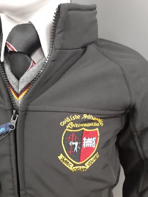 St. Eunan's College Soft Shell Jacket With Concealed Hood -Black