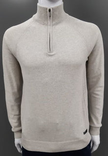 Broken Standard Half Zip Sweater - Birch Marl