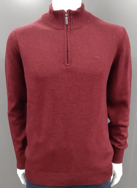 Dario Bletran 1/2 Zip Sweater - 5129 Burgundy
