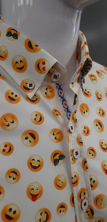 The Surf Car Smiling Faces Casual Shirt - Cream