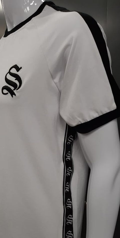 Sinners Attire Retro T-Shirt - White/Black