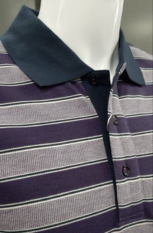 Daniel Grahame Short Sleeve 3 Button Polo Shirt- Purple