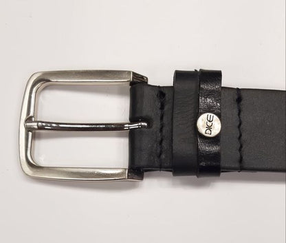Dice Leather Belt - Black