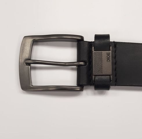 Dice Leather Jean Belt - Black
