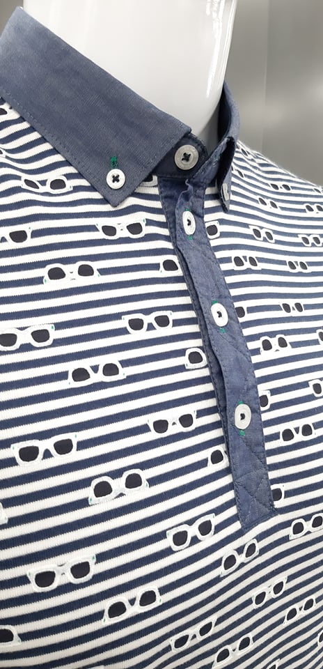 Mish Mash Sunny Short Sleeve Polo Shirt - Blue