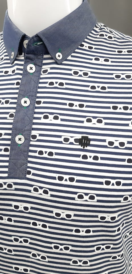 Mish Mash Sunny Short Sleeve Polo Shirt - Blue