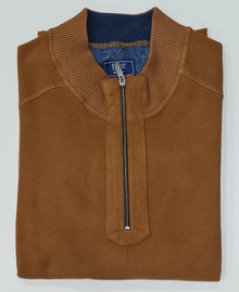 Daniel Grahame Half Zip Drifter Sweater - Camel