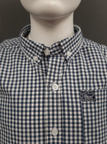 Boys Diesel Stanley Check Shirt 663 - Navy/White