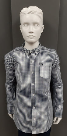 Boys Diesel Stanley Check Shirt 663 - Navy/White