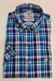 Dario Beltran Loire Short Sleeve Shirt - 2320 Blue