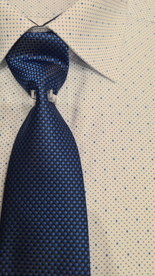 Daniel Grahame Gordon Long Sleeve Formal Shirt & Tie - Blue/White