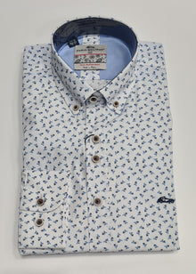Dario Beltran Long Sleeve Shirt Chache - Blue/White