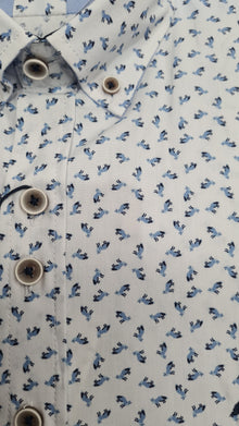 Dario Beltran Long Sleeve Shirt Chache - Blue/White