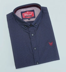 Boys Diesel Morrie Shirt - 759 Navy Dot
